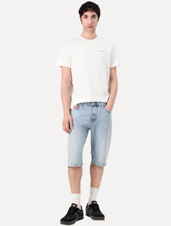 Camiseta Tommy Jeans Masculina Slim Linear Chest Off White