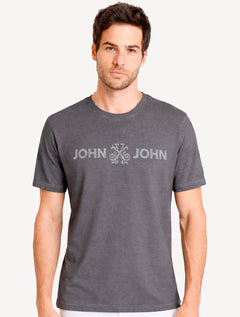 Camiseta John John Masculina Fit Basic Cinza Escuro