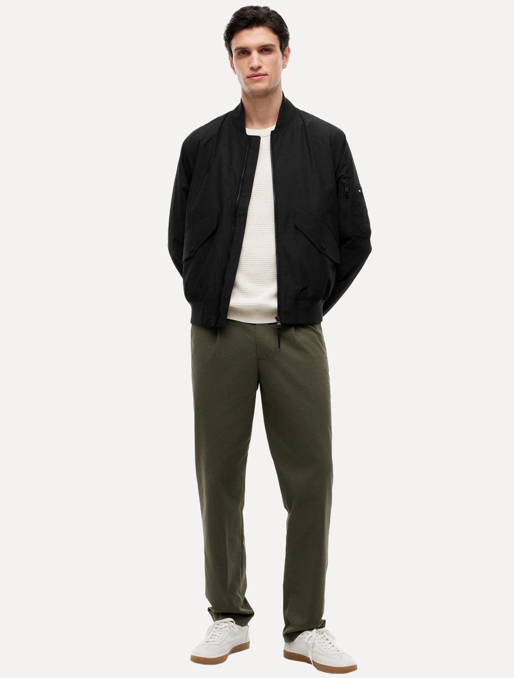 Jaqueta Tommy Hilfiger Regulat Ft Packable Bomber Preto