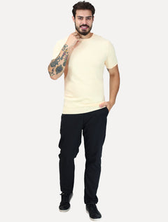 Tricô Dixen Manga Curta Gola Careca Creme