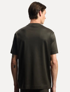 Camiseta Empório Armani Masculina Jersey Logo Chest Verde Escuro