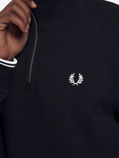 Blusa Fred Perry Moletom Masculina Regular Half Zip Azul Marinho