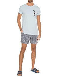Camiseta Osklen Masculina Slim Rough Diver Azul Claro