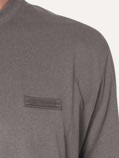 Camiseta Armani Exchange Masculina Regular Rubber Logo Cinza Escuro
