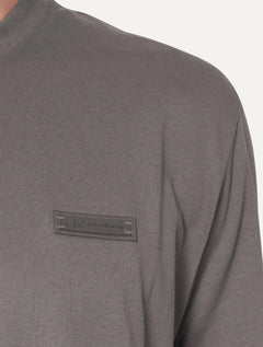 Camiseta Armani Exchange Masculina Regular Rubber Logo Cinza Escuro
