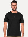 Camiseta Calvin Klein Masculina Center CK Rubber Patch Preta