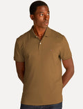 Polo Tommy Hilfiger Masculina Malha Liquid Cotton Seasonal Caqui Caramelo