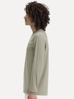 Blusa Fred Perry Masculina Regular Manga Longa Twin Tipped Areia