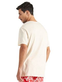 Camiseta Colcci Masculina Regular Linho Off-White Mescla