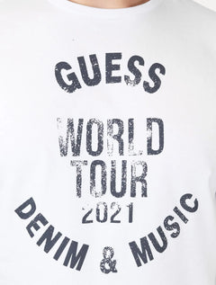 Camiseta Guess Masculina World Tour 2021 Branca