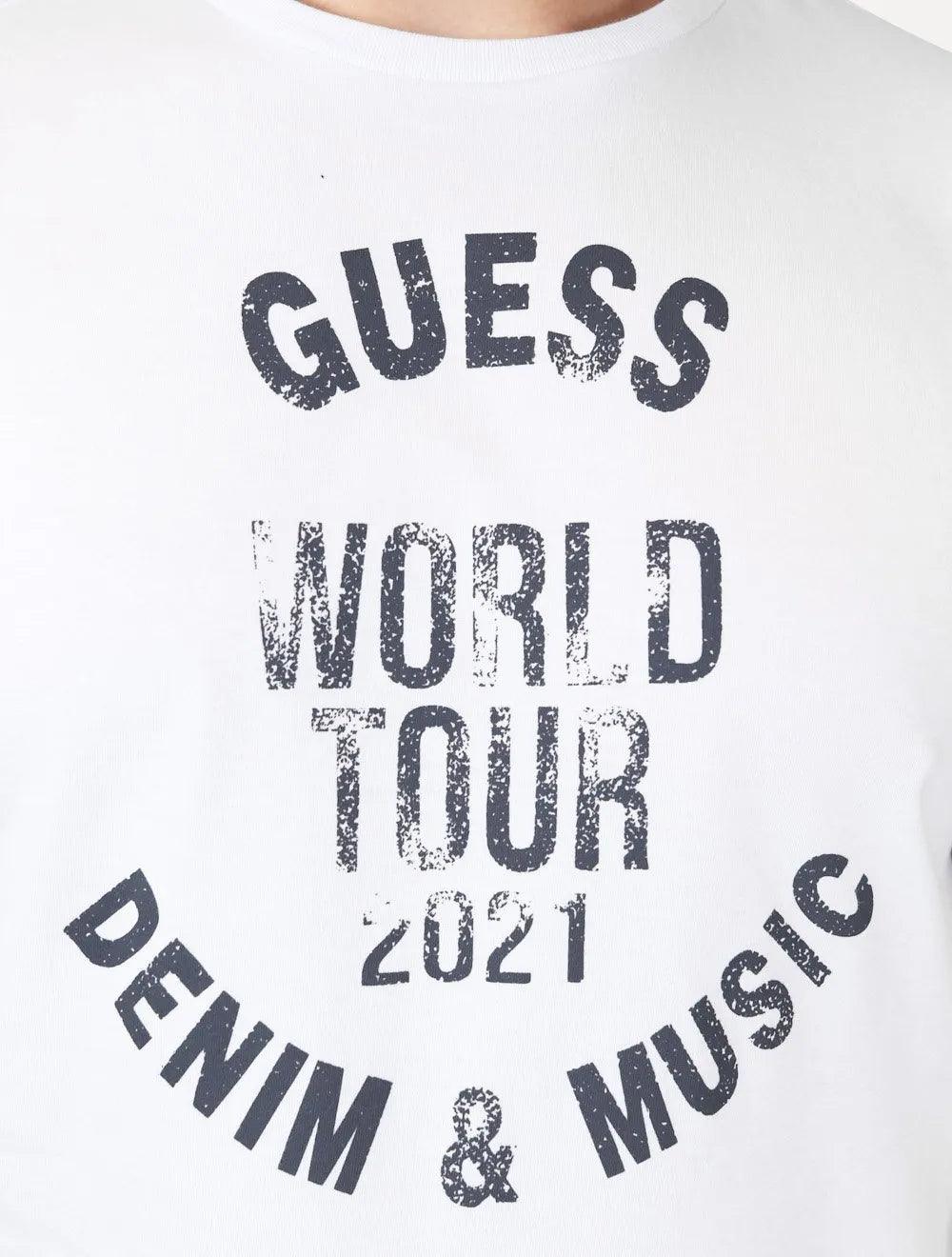 Camiseta Guess Masculina World Tour 2021 Branca