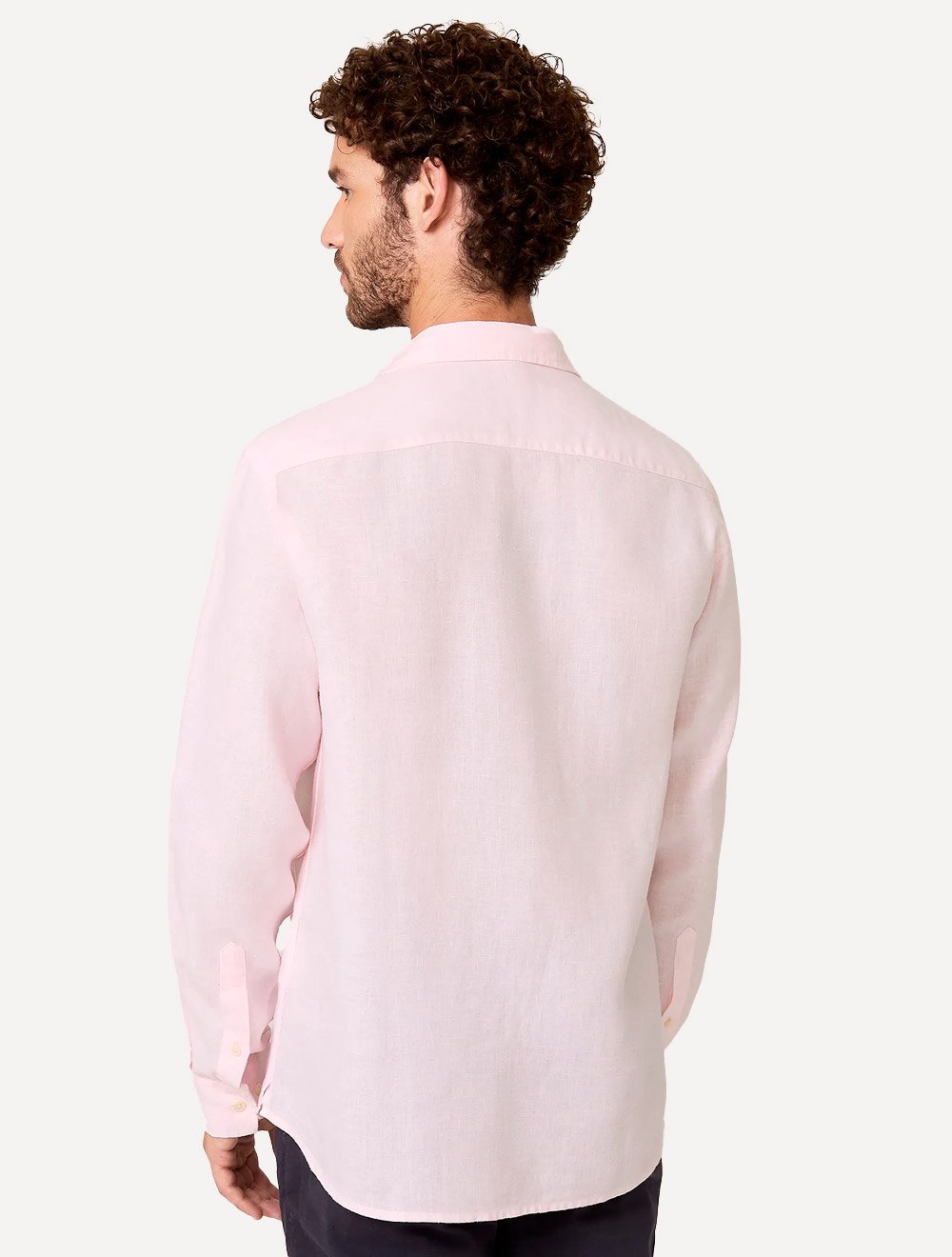 Camisa Dudalina Masculina Slim Tricoline Lisa Rosa