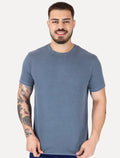 Camiseta Guess Masculina Rubber Est.1981 Stoned Azul Escuro