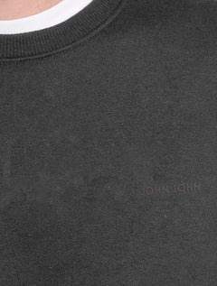 Moletom John John Masculino Crewneck Simple Cinza Médio