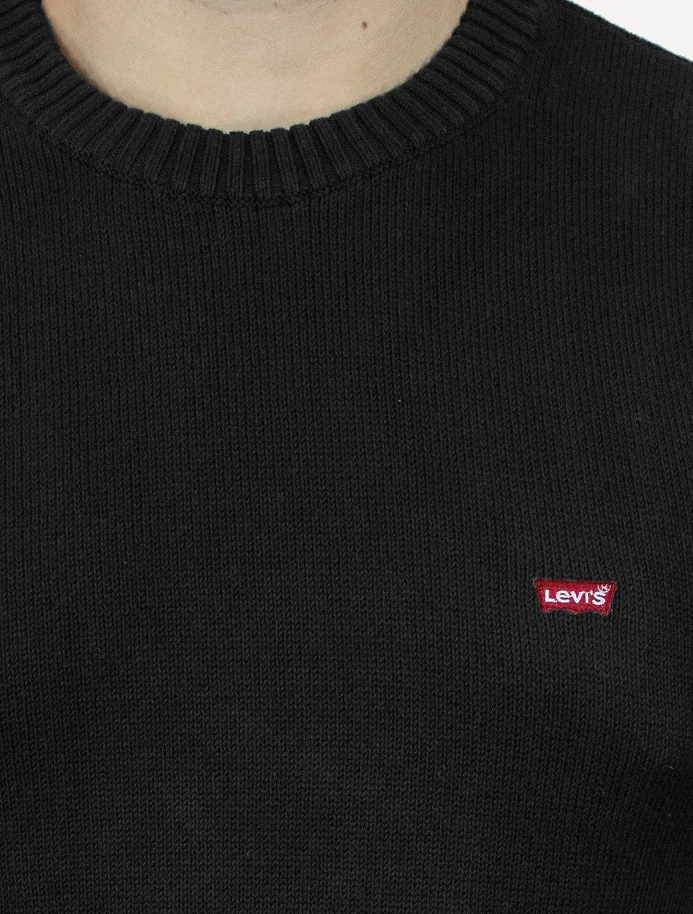 Suéter Levis Masculino Crewneck Classic Housemark Logo Preto