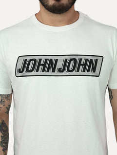 Camiseta John John Masculina Slim Fit Guide Off White
