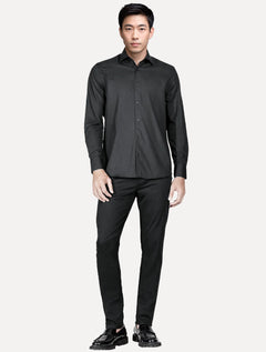 Camisa Aramis Masculina Slim Damero Mono Logo Chumbo