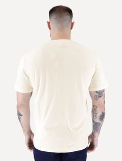 Camiseta Tommy Jeans Masculina Regular Crest Flag Off-White