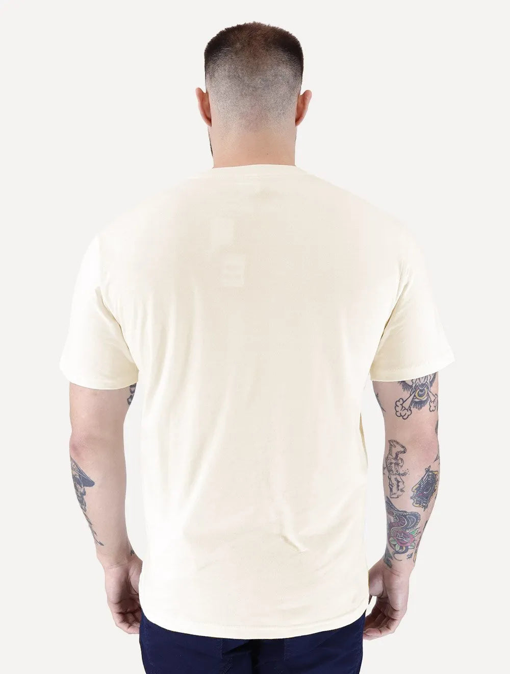 Camiseta Tommy Jeans Masculina Regular Crest Flag Off-White