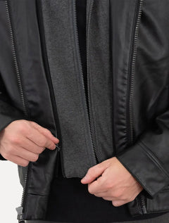 Jaqueta Calvin Klein Hooded PU Pocket Preta