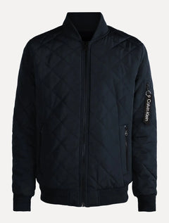 Jaqueta Calvin Klein Jeans Bomber CK Zip Azul Marinho