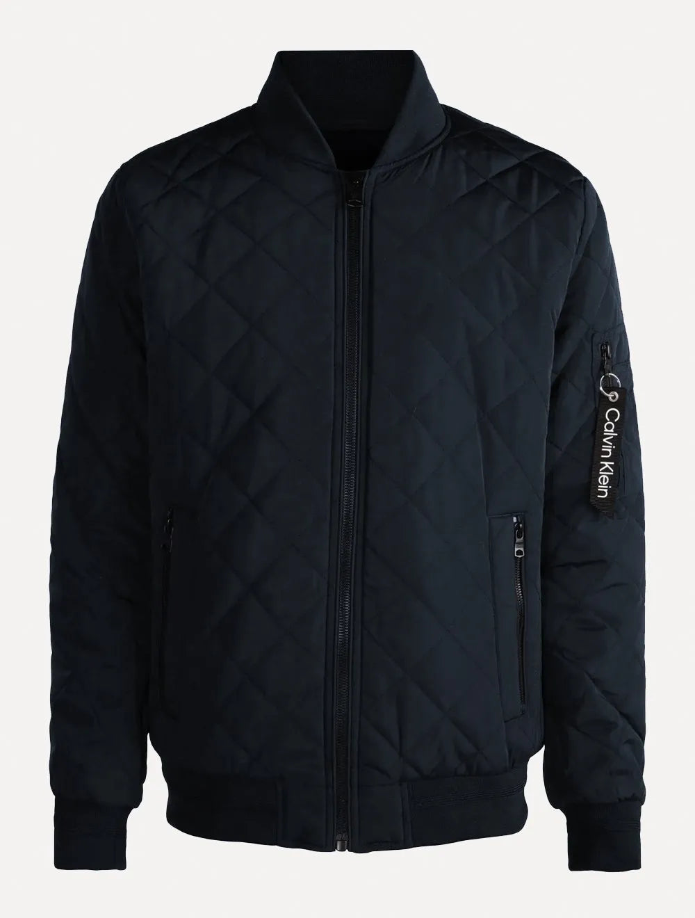 Jaqueta Calvin Klein Jeans Bomber CK Zip Azul Marinho