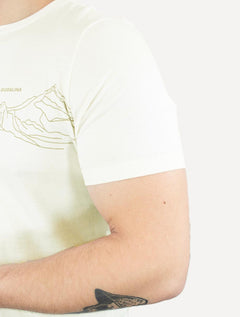 Camiseta Dudalina Masculina Frontal Mountain Off-White