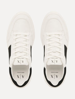 Tênis Armani Exchange Masculino Sneaker Print Logo Panelled Off-White