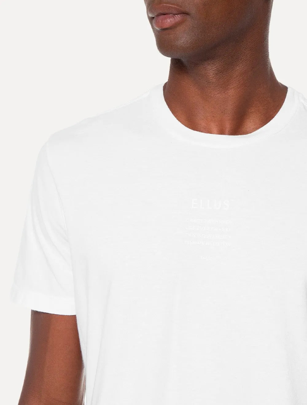 Camiseta Ellus Masculina Cotton Fine Timeless Classic Branca