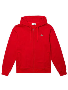 Moletom Lacoste Masculino Sport Fleece Hoodie Full Zip Vermelho