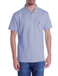 Polo Dudalina Piquet Essentials Cotton Azul Médio