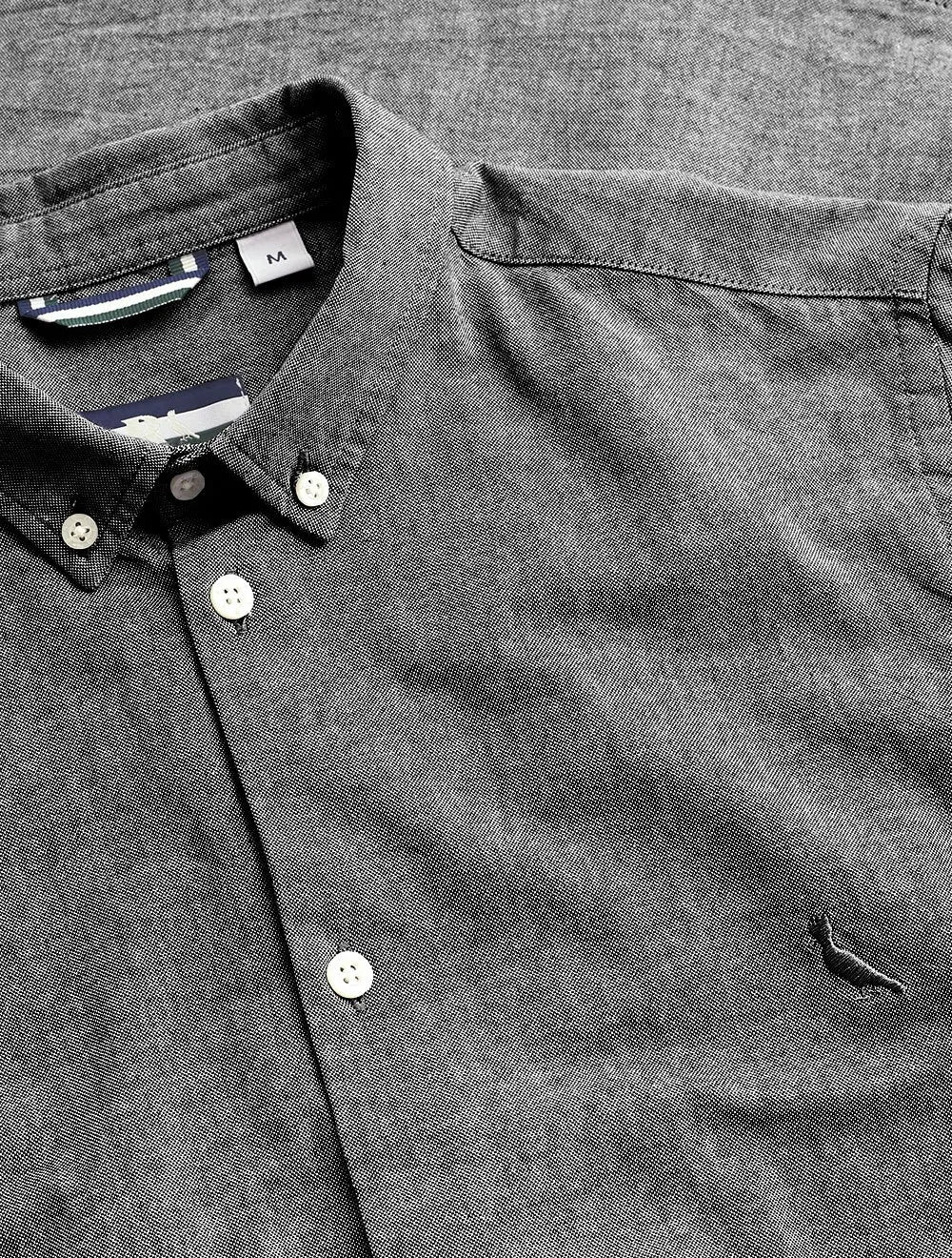 Camisa Reserva Masculina Oxford Color Icon Preto Mescla