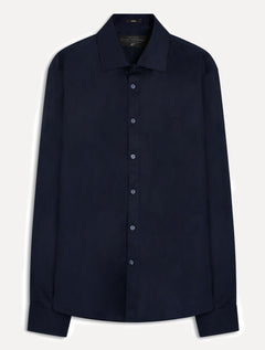 Camisa Ellus Masculina Tricoline LY Classic New Italian Azul Marinho