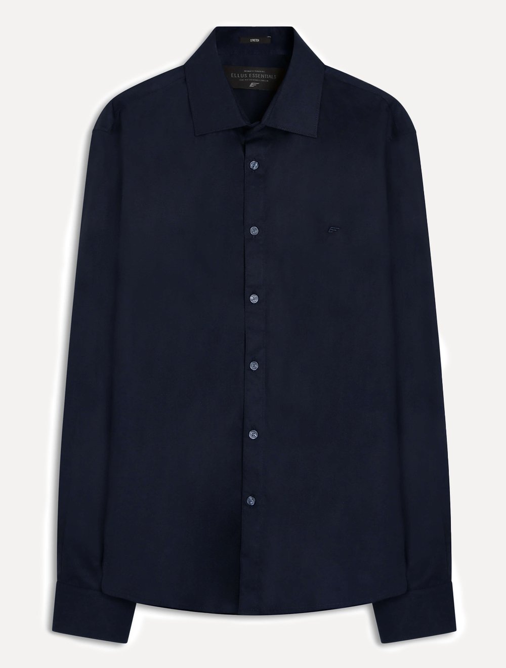 Camisa Ellus Masculina Tricoline LY Classic New Italian Azul Marinho