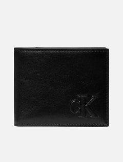 Carteira Calvin Klein Couro Sculpted Logo Bold Preta