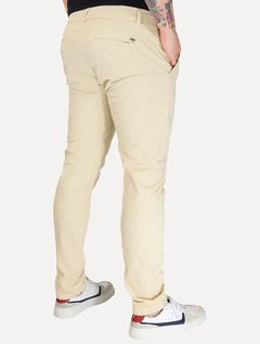 Calça Aramis Masculina Chino Slim Maquinetada Areia