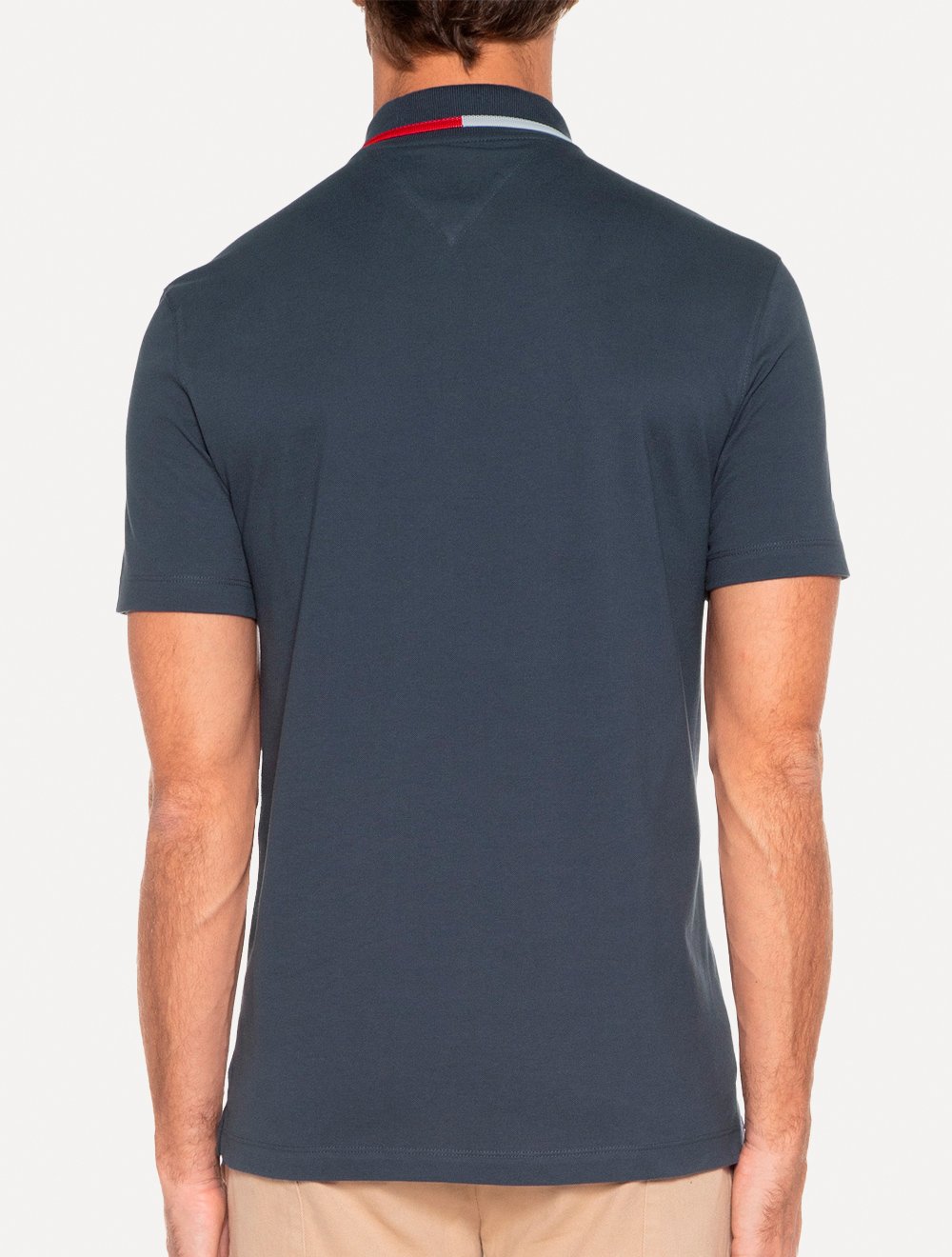 Kit Polos Tommy Jeans | Regular Flag Neck e Tipped Stretch Preta/Branca/Azul Marinho