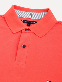Polo Tommy Hilfiger Masculina Regular Piquet 1985 Laranja