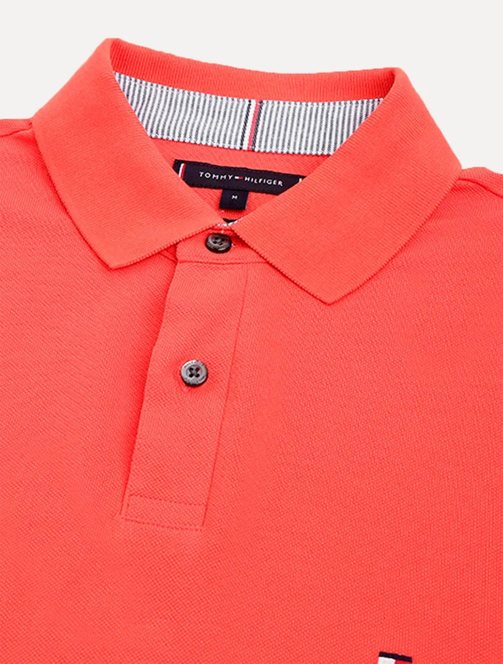 Polo Tommy Hilfiger Masculina Regular Piquet 1985 Laranja