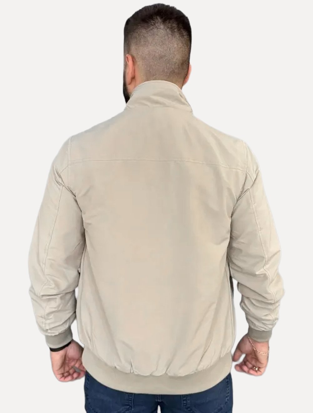 Jaqueta King & Joe Masculina Nylon Premium Golf Areia