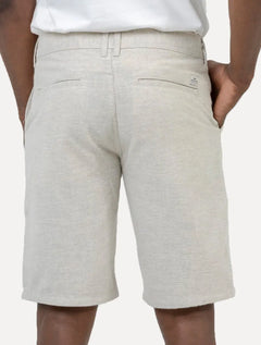 Bermuda King & Joe Masculina Slim Casual Soft Colors Cinza Claro