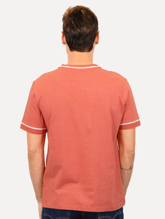 Camiseta Dudalina Masculina Flame Bicolor Goiaba