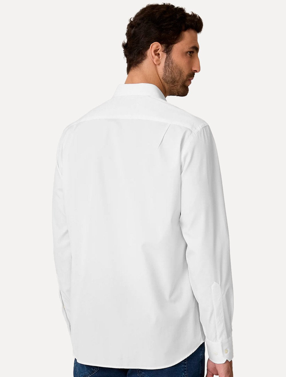 Camisa Dudalina Masculina Comfort Superfine Cotton Mono Logo Branco
