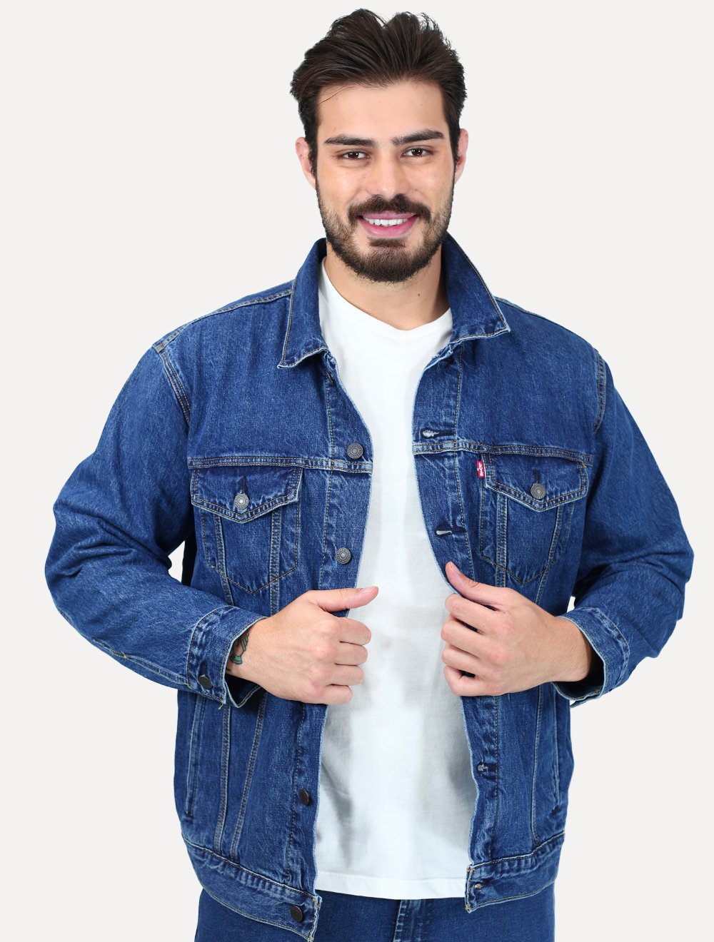 Jaqueta Levis Jeans Masculina Trucker Relaxed Azul Escuro A57820104