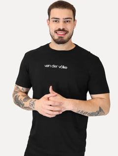 Camiseta Von der Volke Masculina Origineel Linear Brand Preta