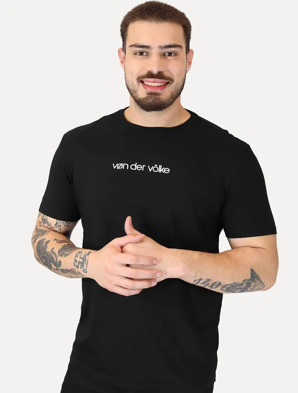 Camiseta Von der Volke Masculina Origineel Linear Brand Preta