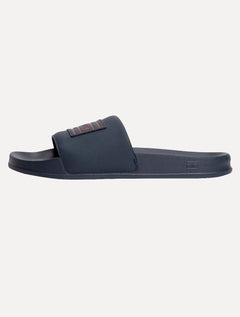 Chinelo Tommy Hilfiger Patch Pool Slide Azul Marinho