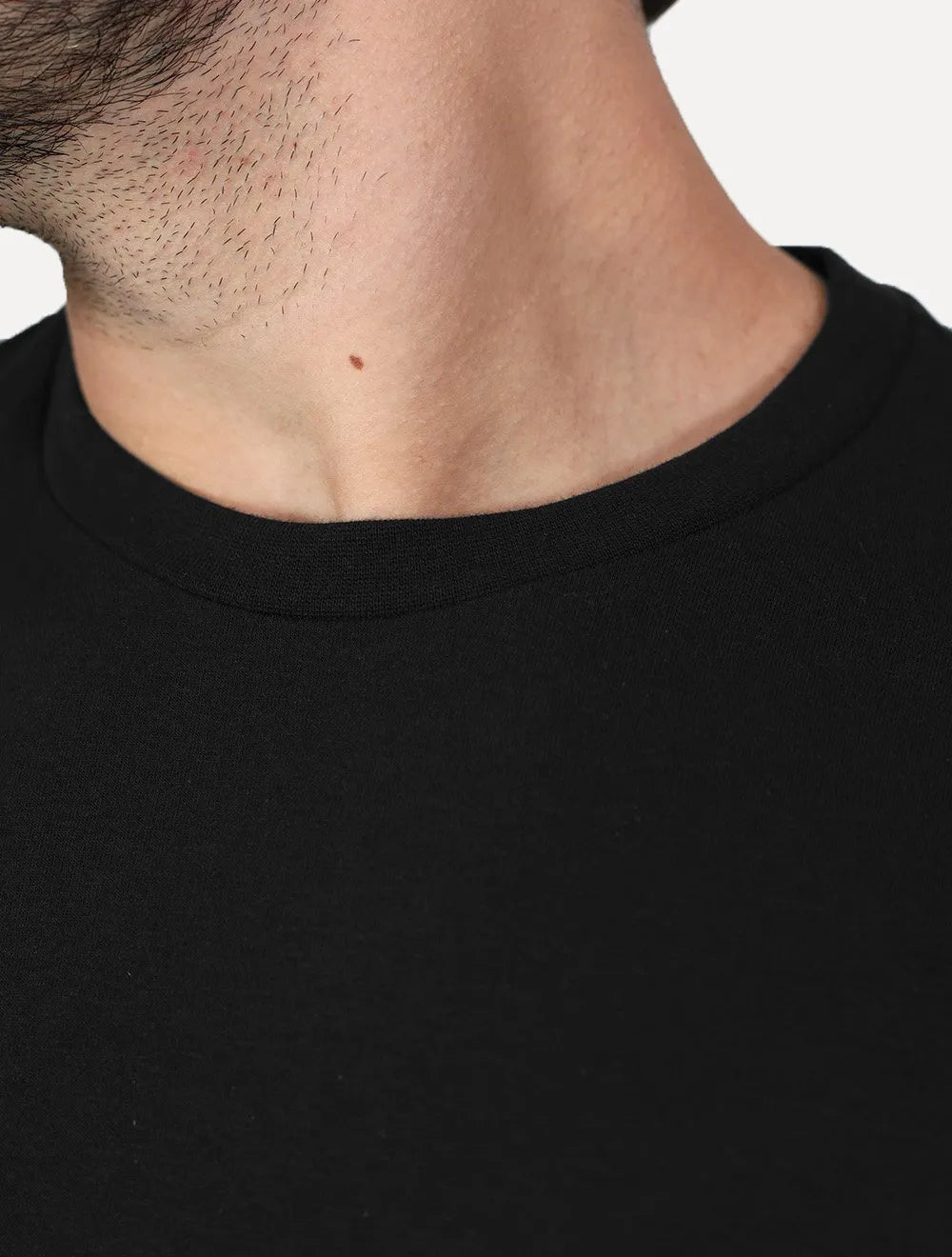 Camiseta K&J Black Cotton Flex Slim Preto