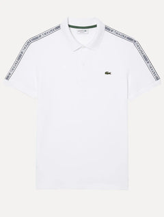 Polo Lacoste Masculina Regular Piquet Signature Sash Branca