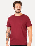 Camiseta Dudalina Masculina Essentials Green Icon Vermelho Escuro